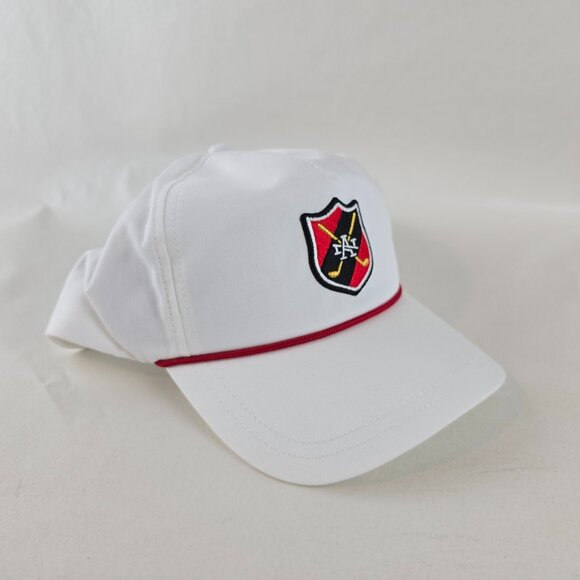 19th Hole Hat Mens Adjustable White Golf Cap American Needle Crest Shield Rope - Picture 1 of 9
